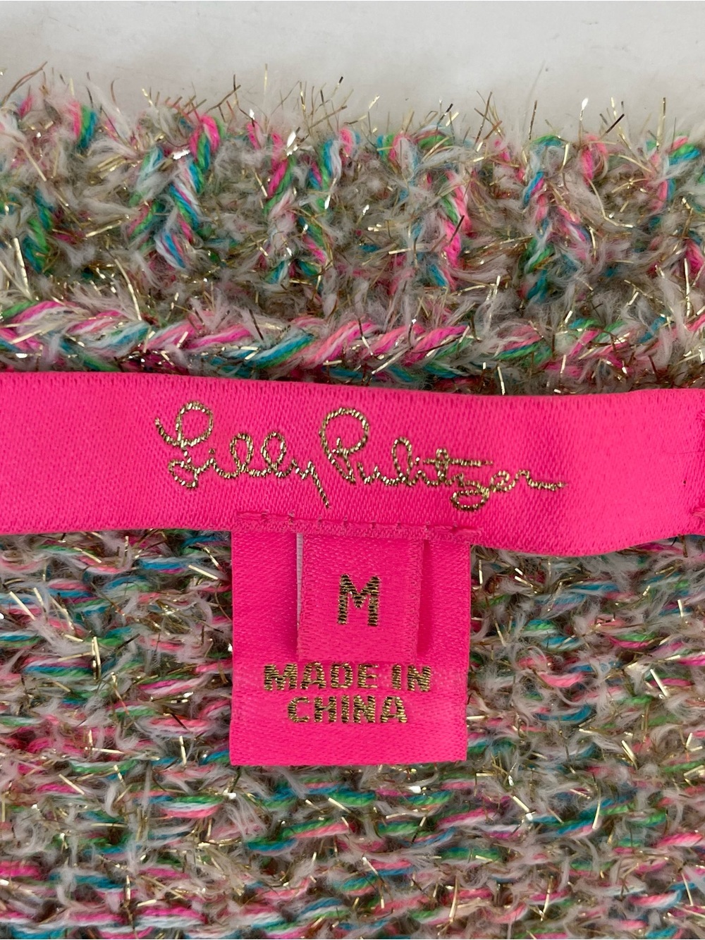 Lilly Pulitzer Gliana Sweater Women size M Pastel Whimsical Soft Girl Preppy - Picture 2 of 6